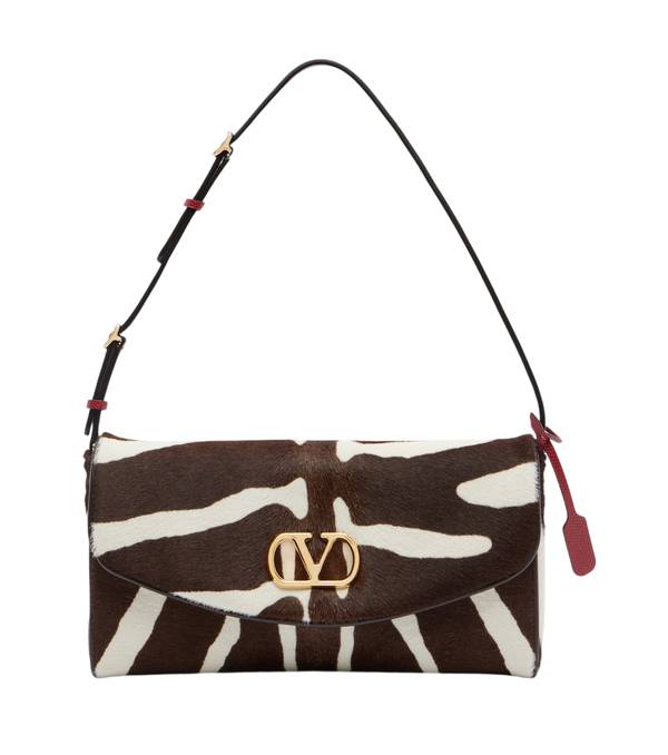 Valentino Garavani DeVain zebra-print calf hair shoulder bag