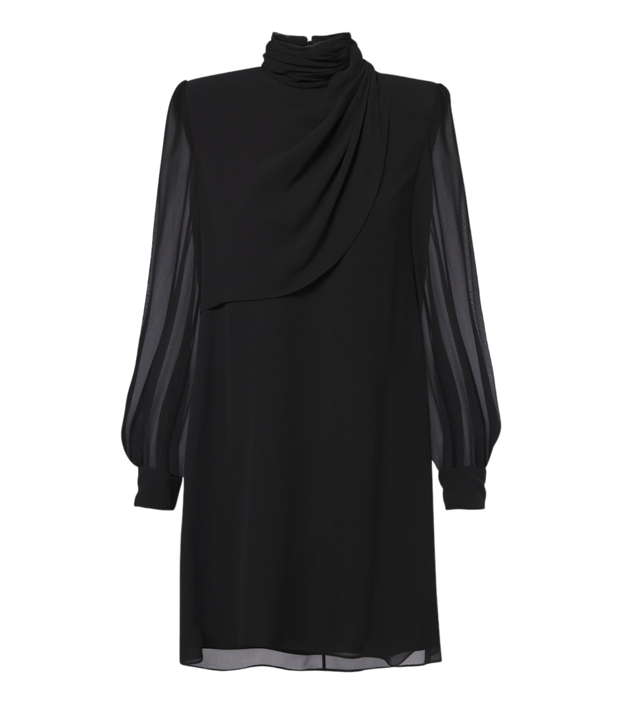 Valentino Garavani Draped silk georgette minidress
