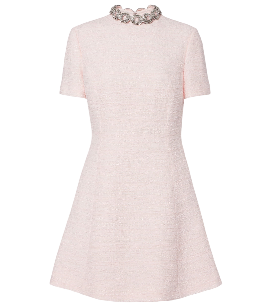 Valentino Garavani Minivestido em tweed com aplicações