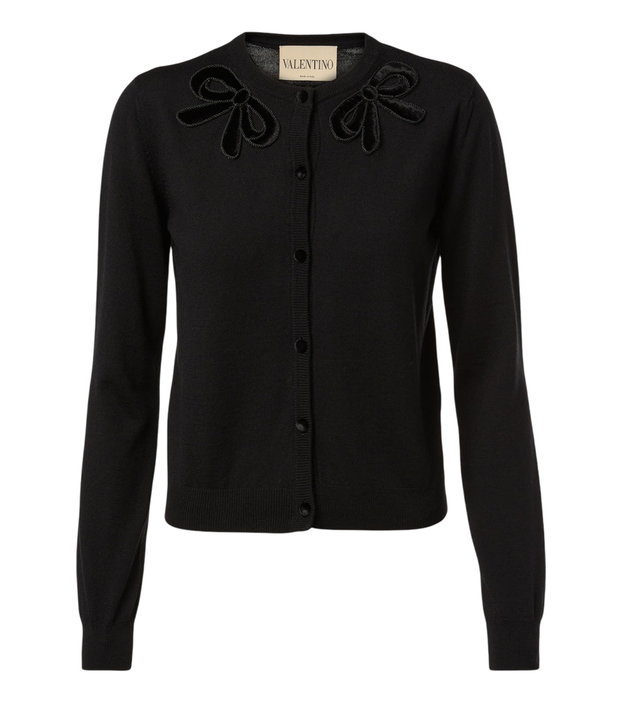 Valentino Garavani Embroidered virgin wool cardigan