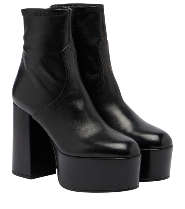Valentino Garavani Fawcette leather platform ankle boots