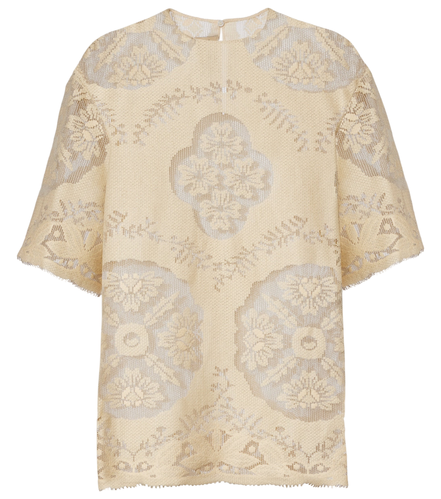 Haut en maille de coton mélangé à motif floral Valentino Garavani
