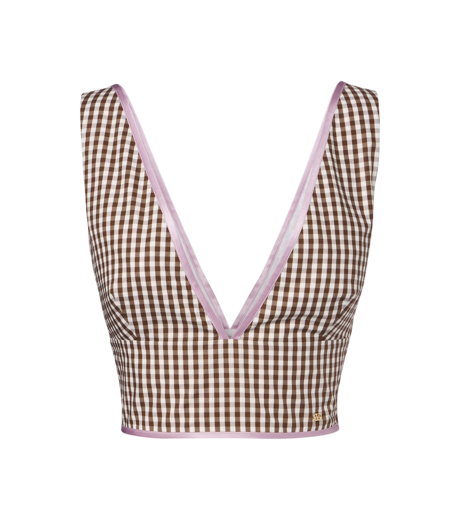 Valentino Garavani Gingham cotton crop top