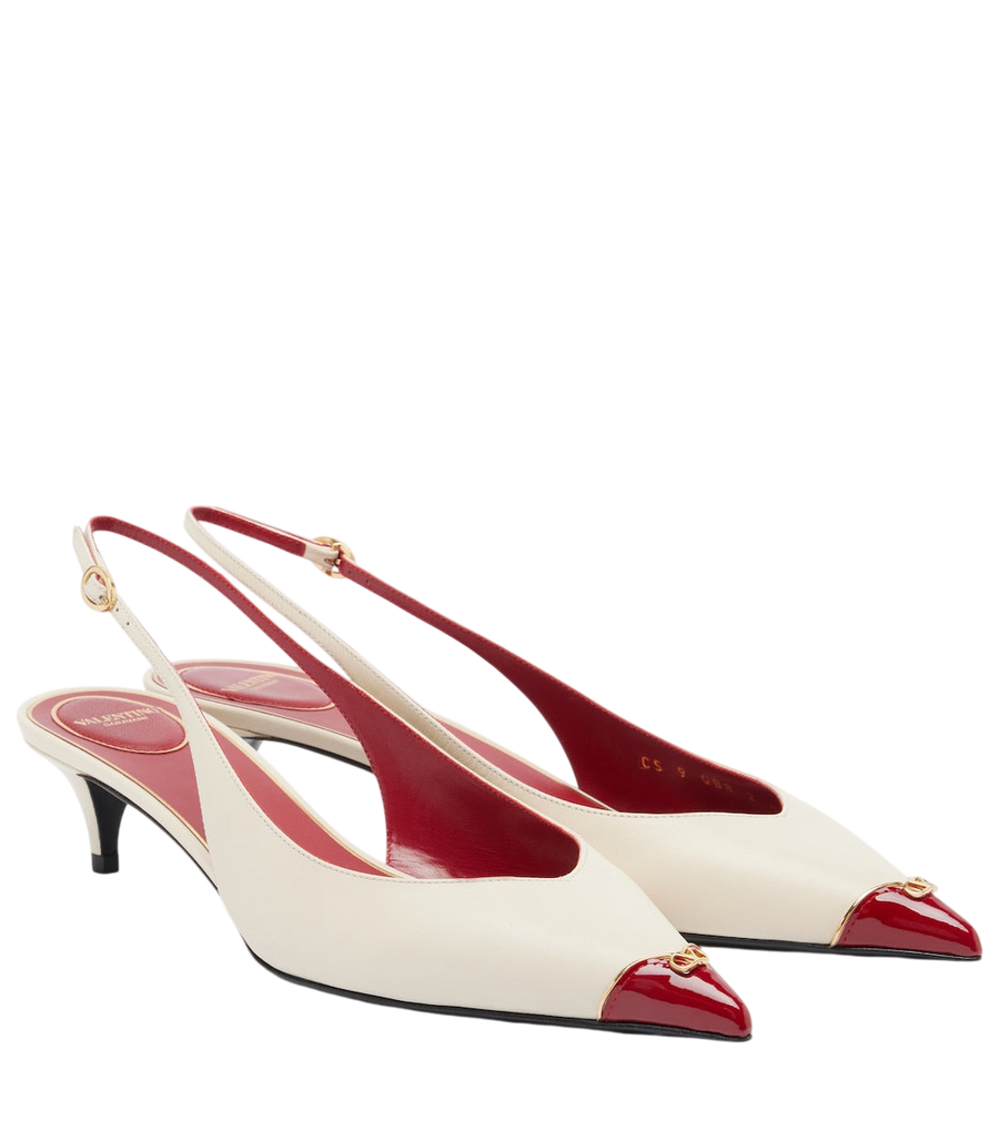 Valentino Garavani Sapatos de salto alto Heartip em couro