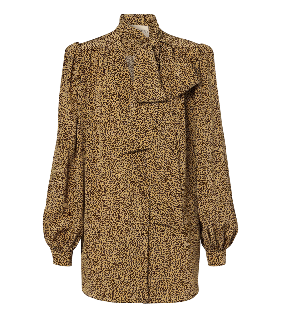 Valentino Garavani Leopard print silk blouse