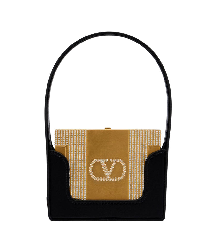 Valentino Garavani Minaumorphe Swarovski®-embellished satin clutch