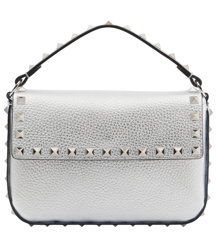 Sac à main Valentino Garavani Rockstud Small en cuir métallisé
