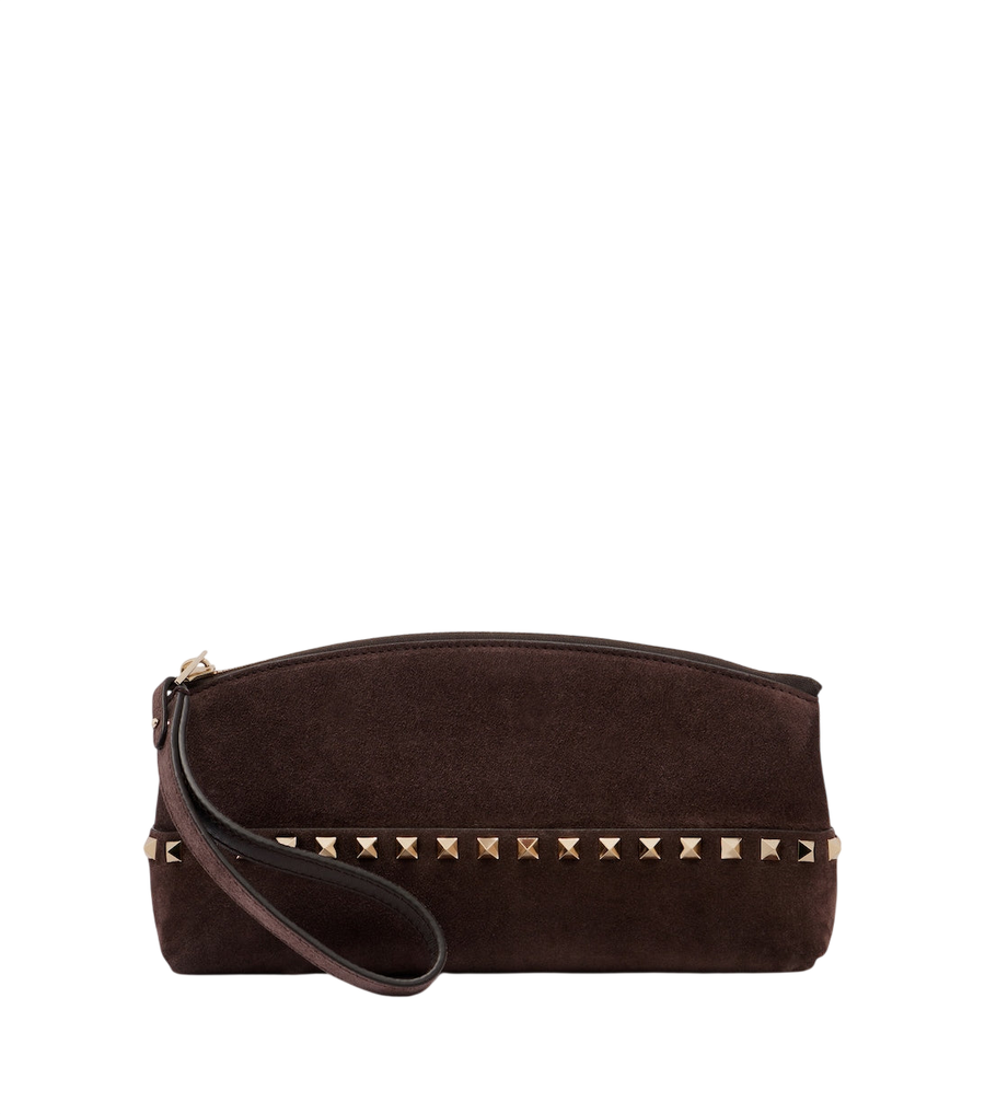 Pochette Valentino Garavani Rockstud Small en daim