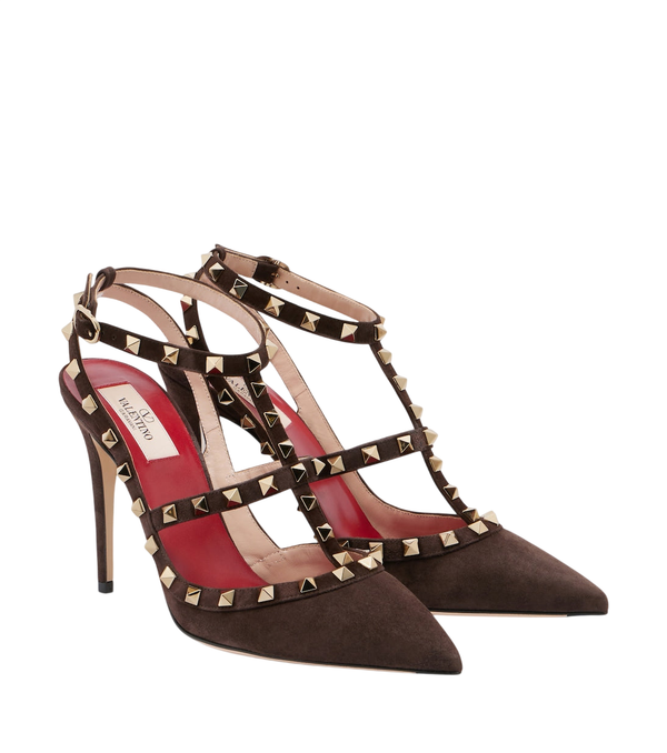 Valentino Garavani Rockstud sapatos de camurça