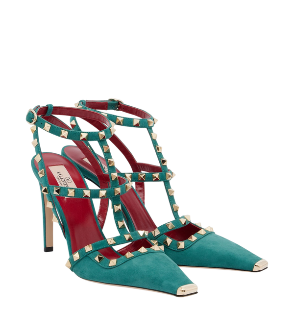 Escarpins slingback Valentino Garavani Rockstud en daim