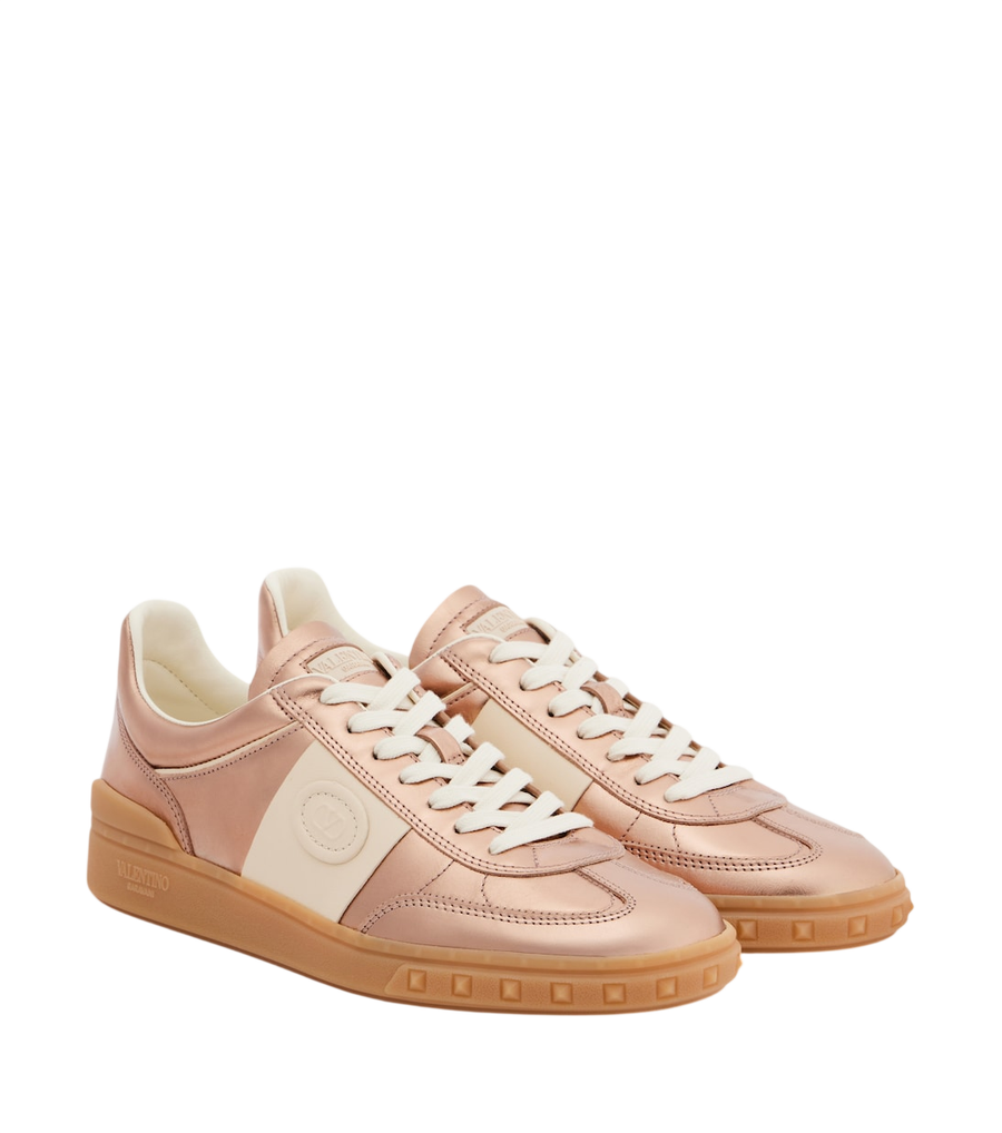 Valentino Garavani Upvillage metallic leather sneakers