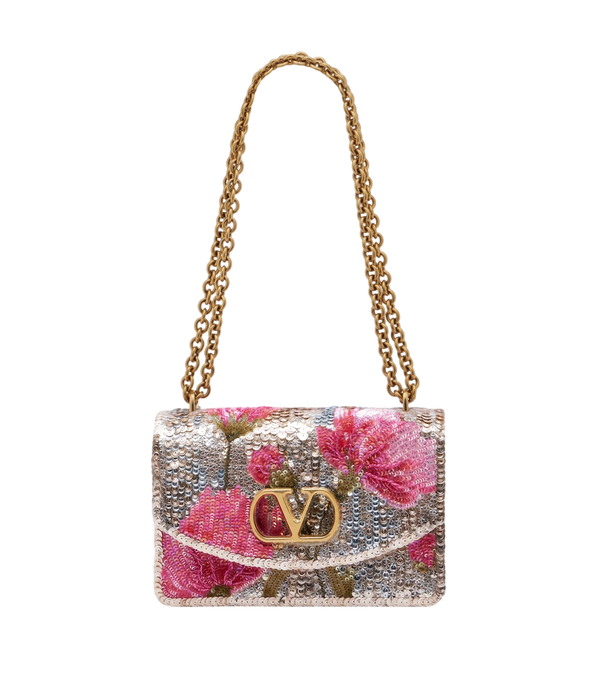 Valentino Garavani Vain Small sequined floral shoulder bag