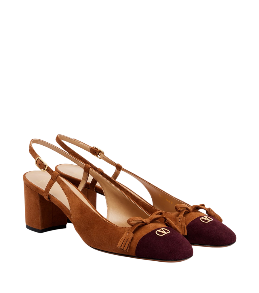Valentino Garavani Décolleté slingback Valet Du Roi in camoscio