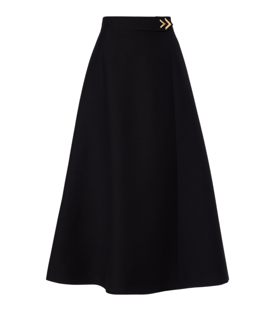 Valentino Garavani VGold Crepe Couture midi skirt