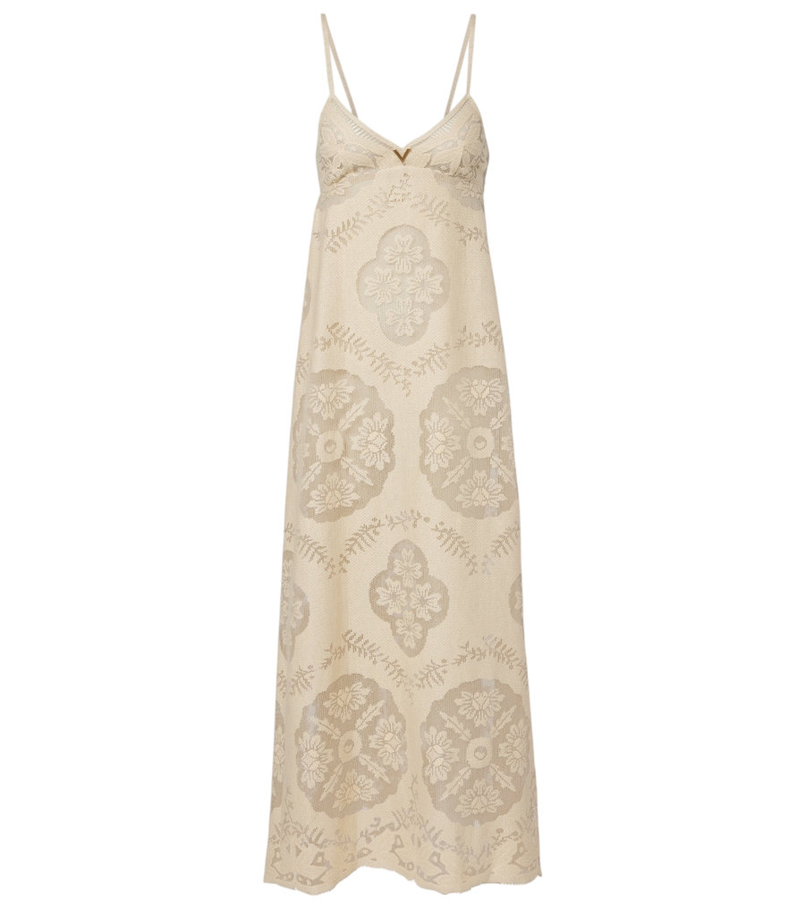 Maxi vestido Valentino Garavani VGold de mezcla de algodón con estampado floral