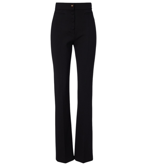Pantalones rectos de mezcla de lana VGold de Valentino Garavani