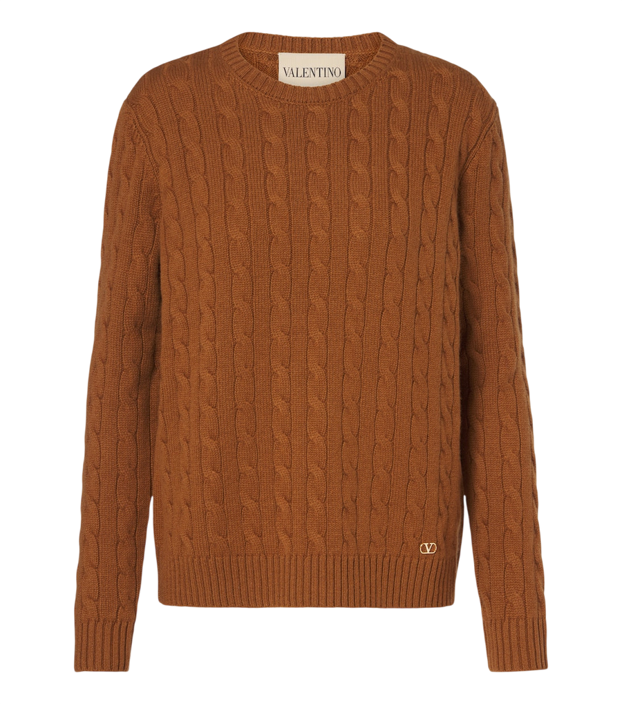 Valentino Garavani VLogo cable-knit cashmere sweater