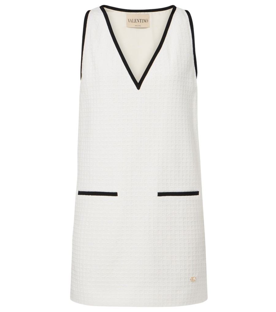 Valentino Garavani VLogo cotton tweed minidress