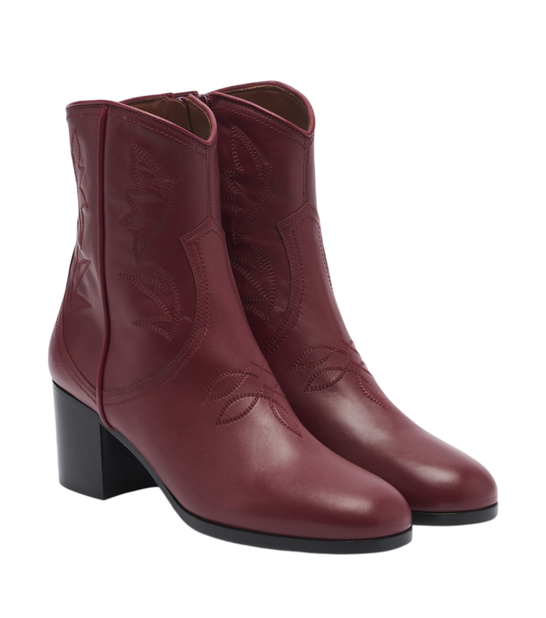 Valentino Garavani VLogo embroidered leather cowboy boots