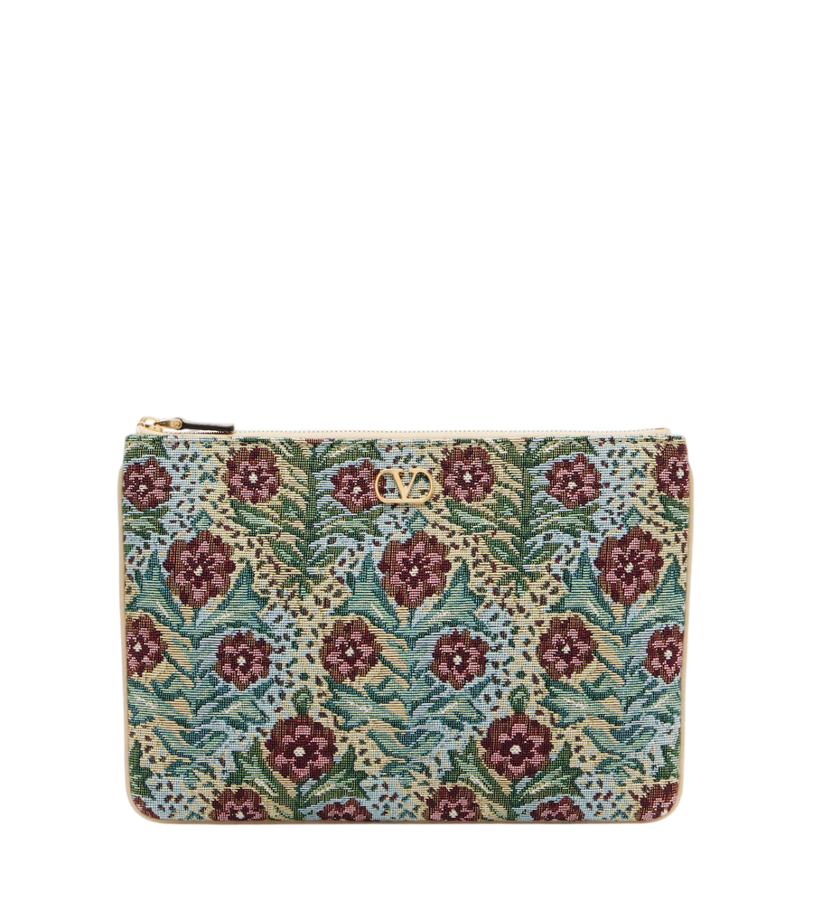 Bolso de mano de jacquard floral VLogo de Valentino Garavani