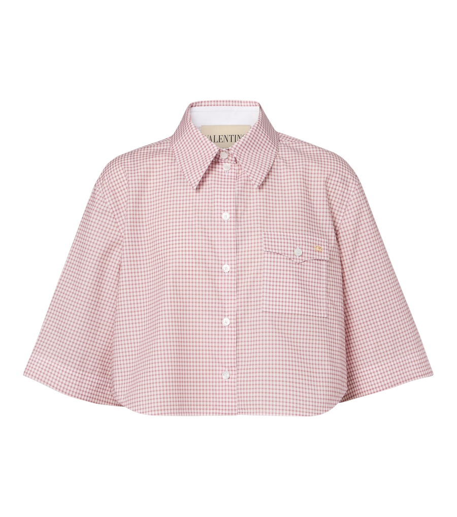 Valentino Garavani VLogo gingham cotton shirt