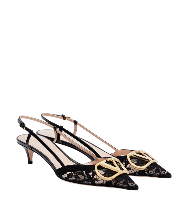 Valentino Garavani VLogo sapatos de salto com tira no calcanhar e atacador