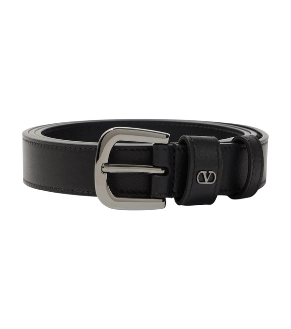 Valentino Garavani VLogo Leather Belt