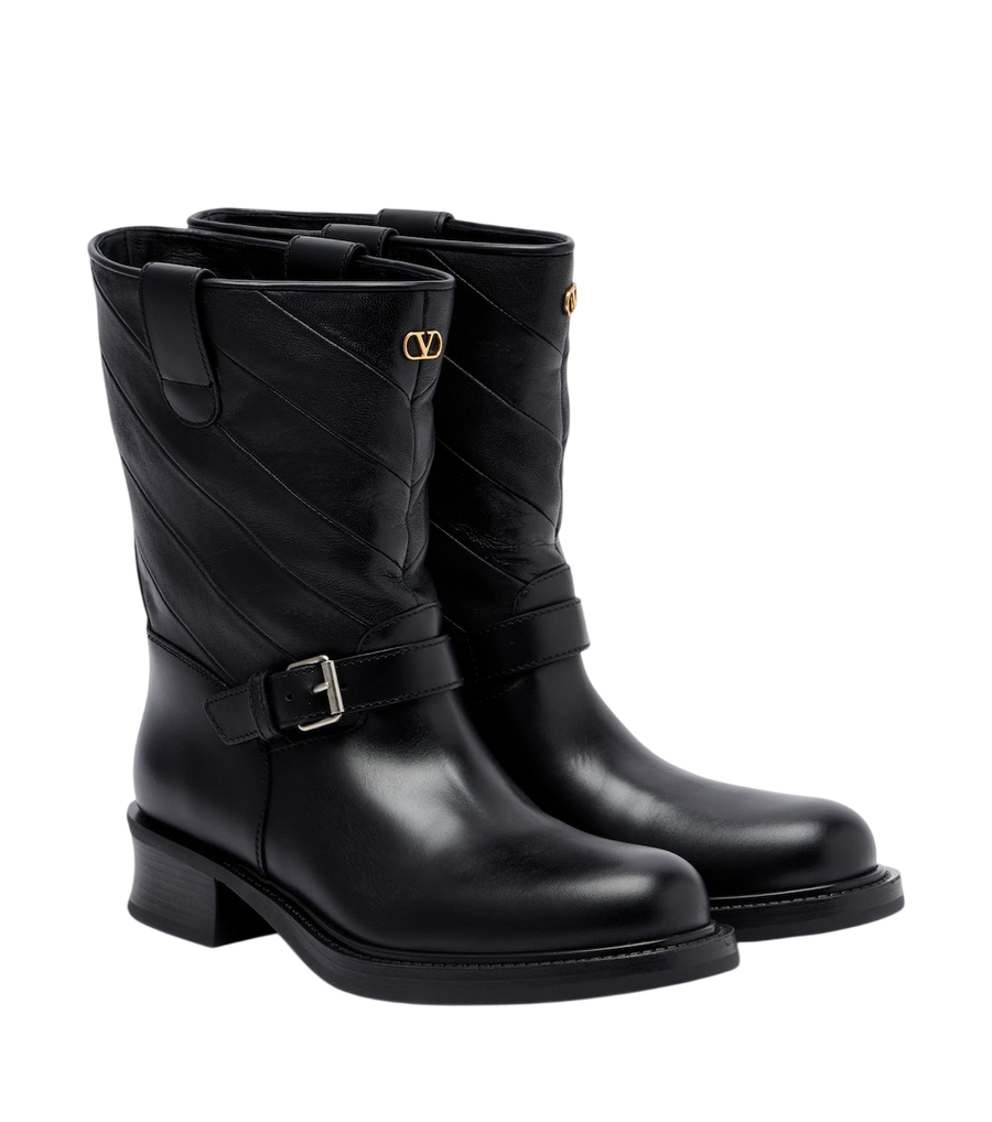 Valentino Garavani VLogo leather biker boots