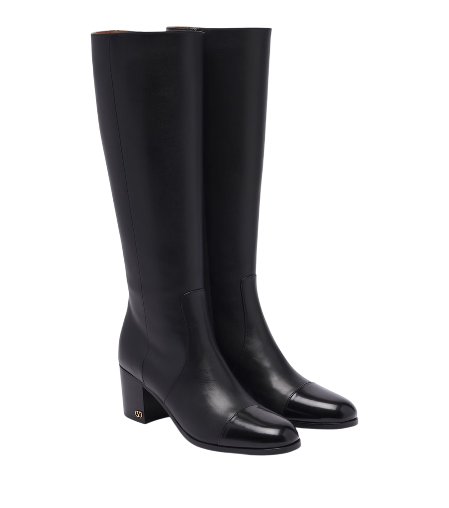 Valentino Garavani VLogo leather knee-high boots
