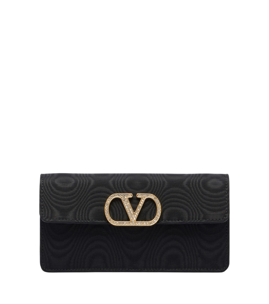 Clutch mini VLogo de moiré de Valentino Garavani