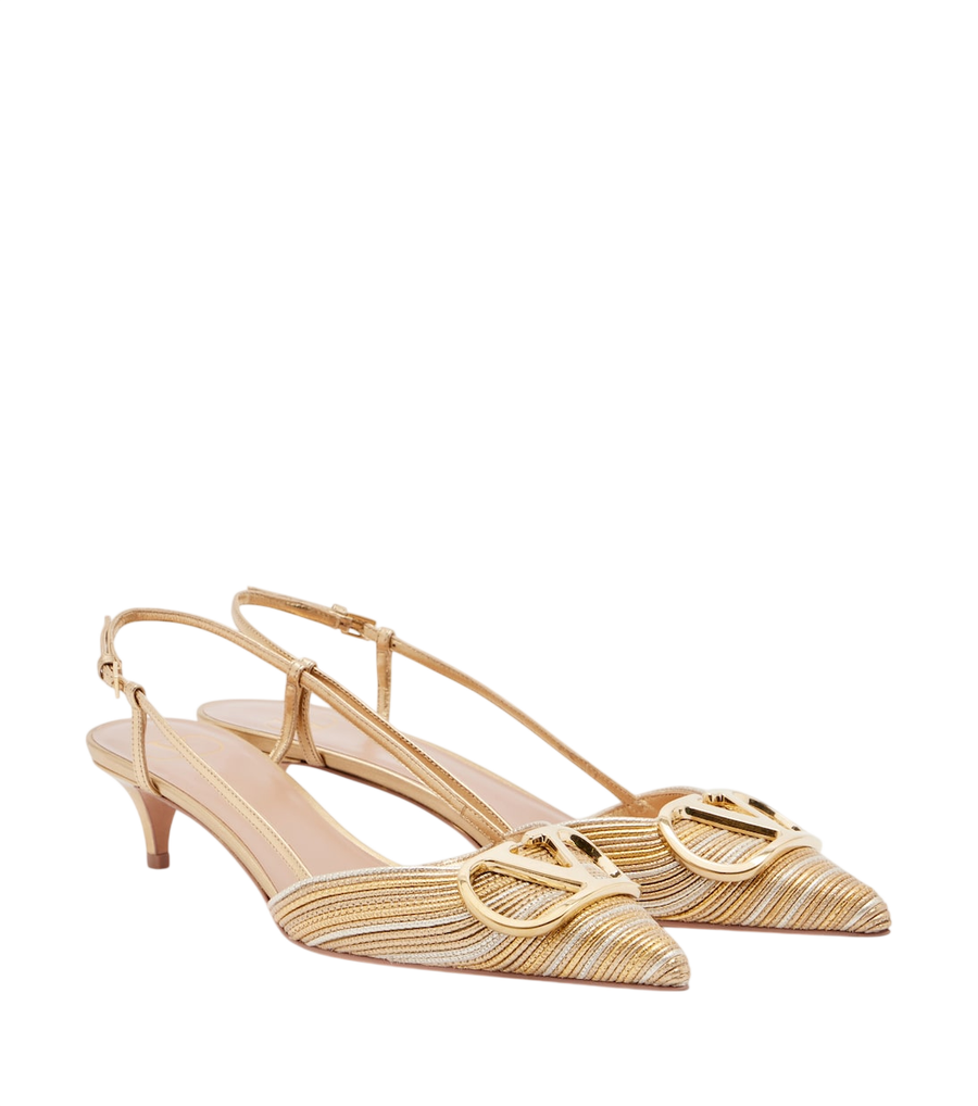 Valentino Garavani VLogo Décolleté slingback in pelle firmate