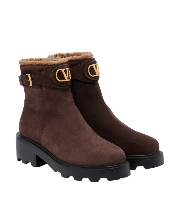 Valentino Garavani VLogo suede ankle boots