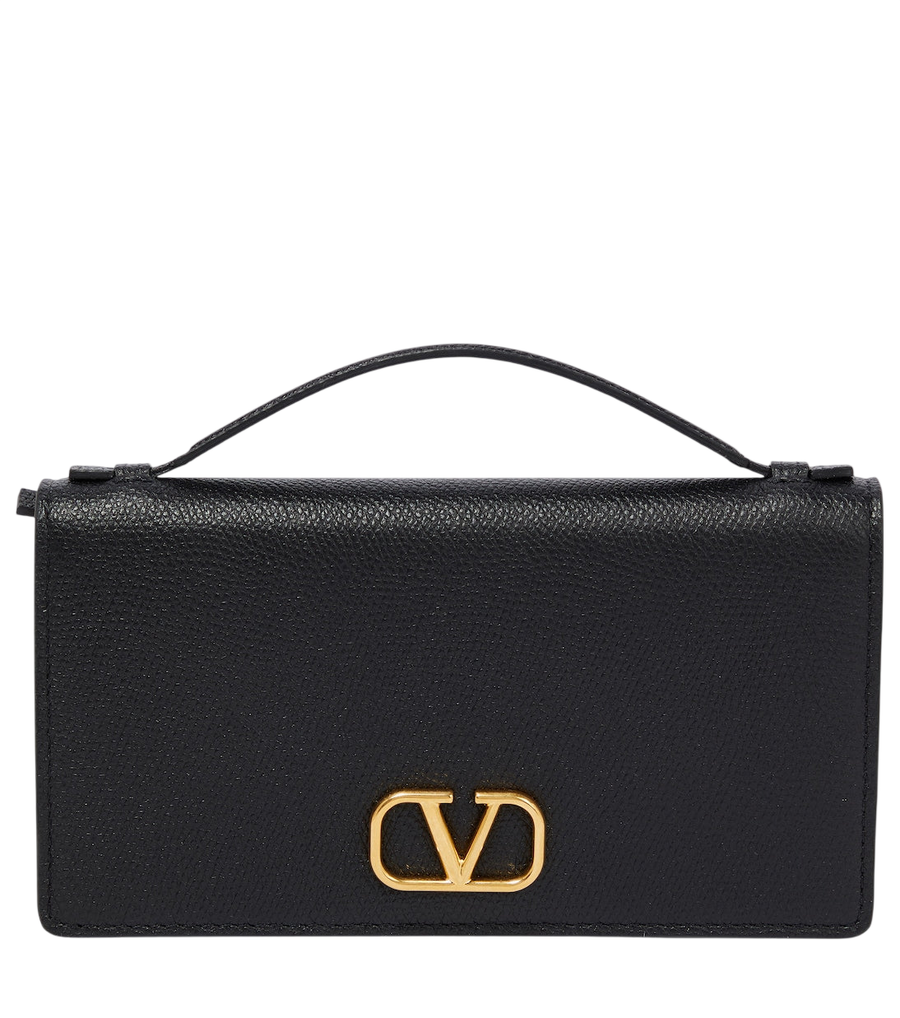 Valentino Garavani VSling leather wallet on chain