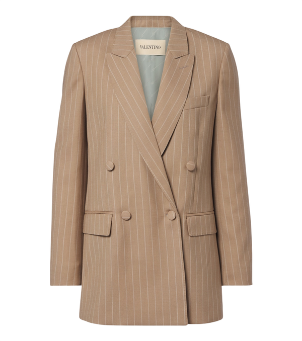 Valentino Pinstripe virgin wool double-breasted blazer