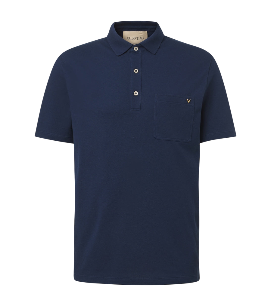 Valentino VGold cotton piqué polo shirt