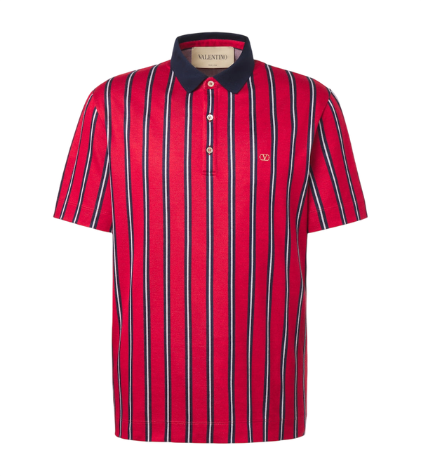 Valentino VLogo striped polo shirt