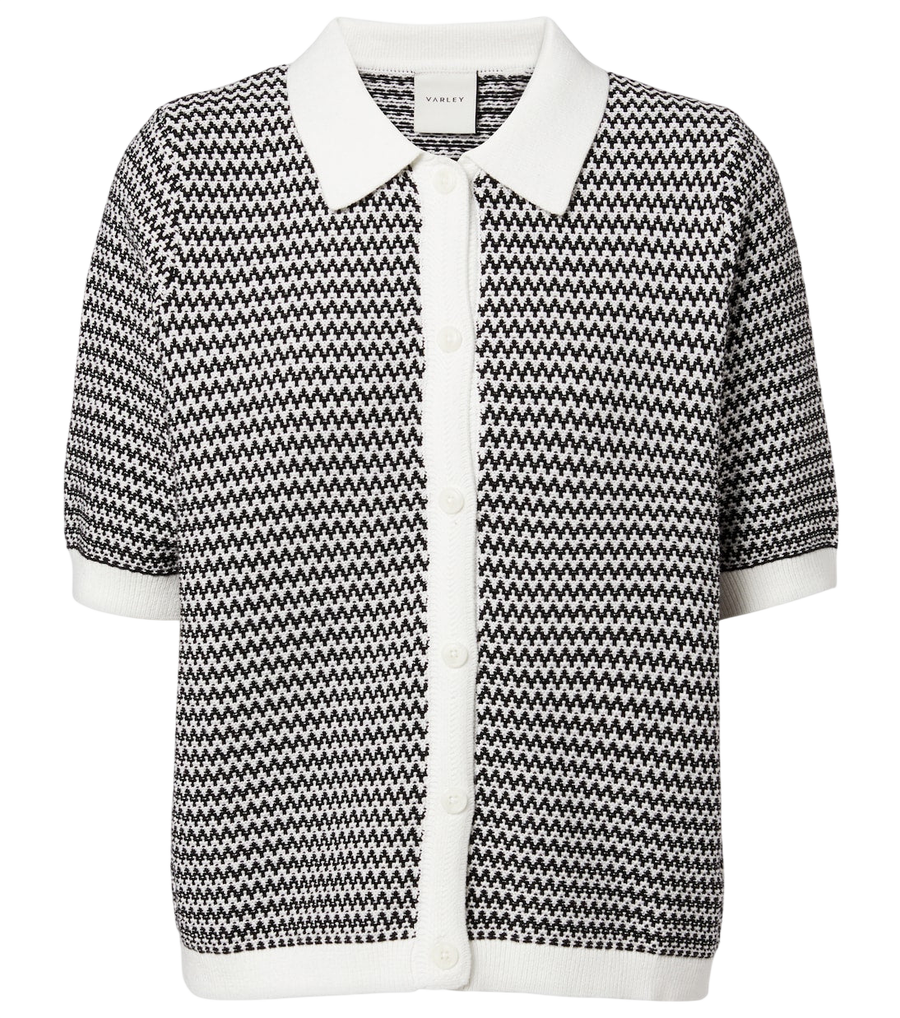 Varley Gaelle chevron cotton cardigan