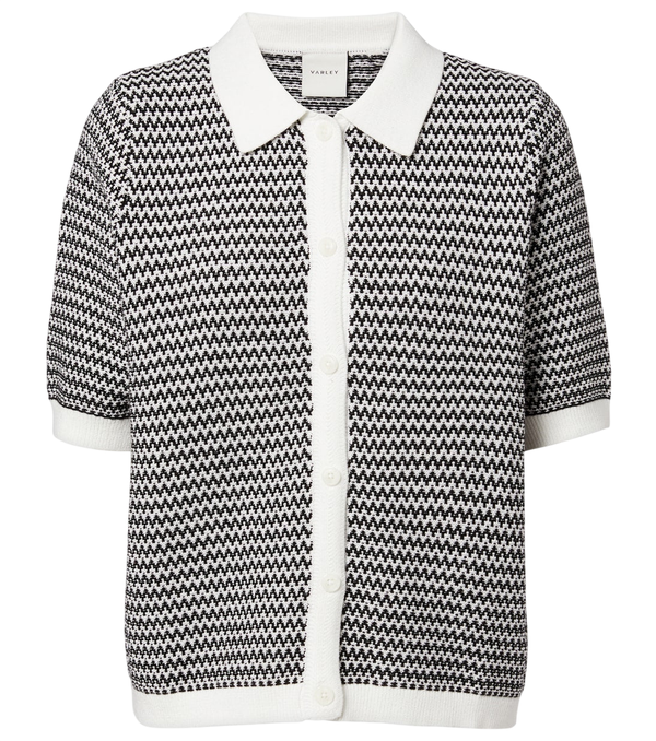 Varley Gaelle chevron cotton cardigan