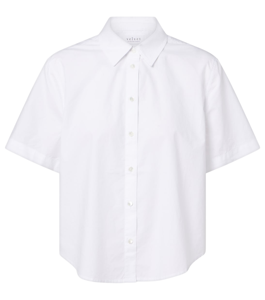 Camisa de popelina de algodón Velvet Alana