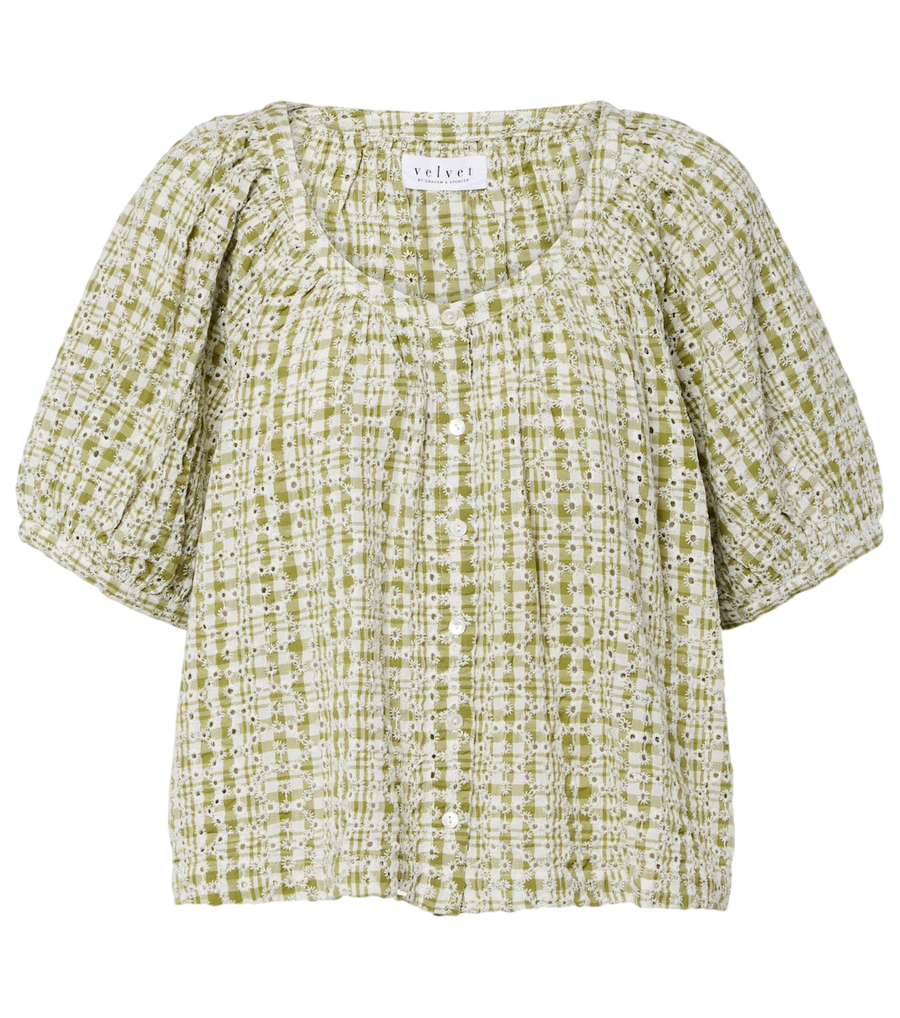 Haut Velvet Angie en mélange de coton à broderie anglaise