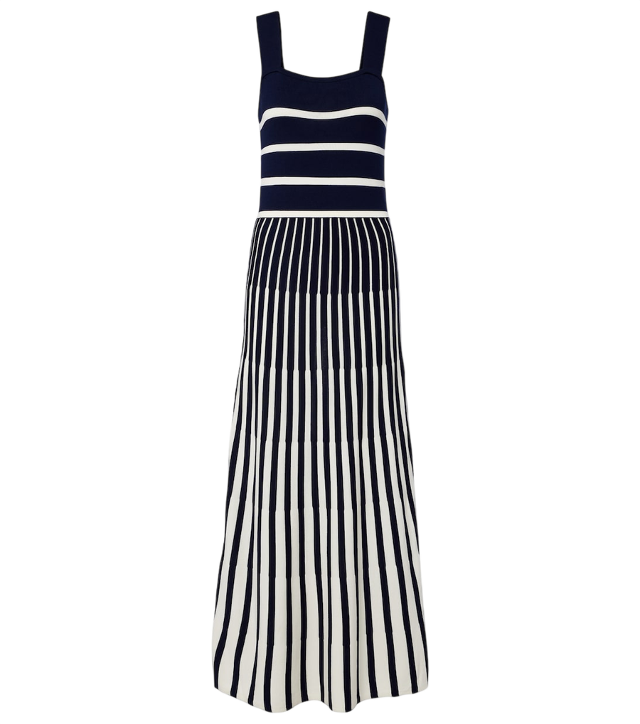 Velvet Aveline striped knitted maxi dress