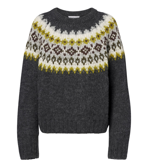 Velvet Fair Isle alpaca and wool-blend sweater