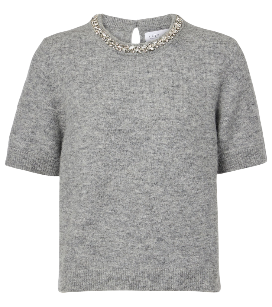 Velvet Layton embellished alpaca and wool-blend top