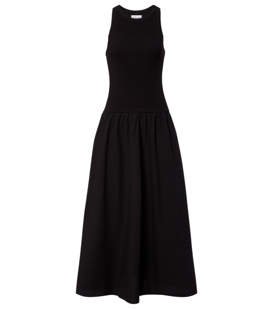 Velvet Romilly cotton-blend midi dress