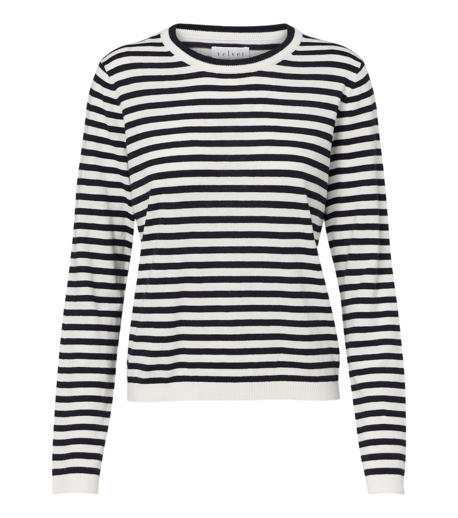 Velvet T-shirt Roxy listrada em algodão e cashmere