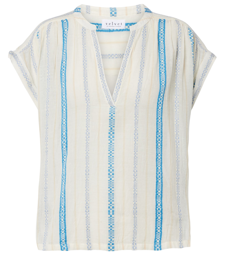 Haut en jacquard de coton Velvet Tallula