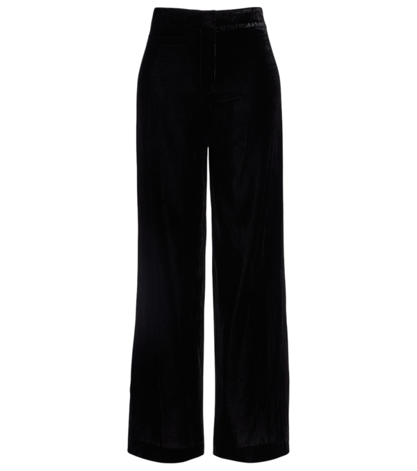 Veronica Beard Alex high-rise velvet wide-leg pants