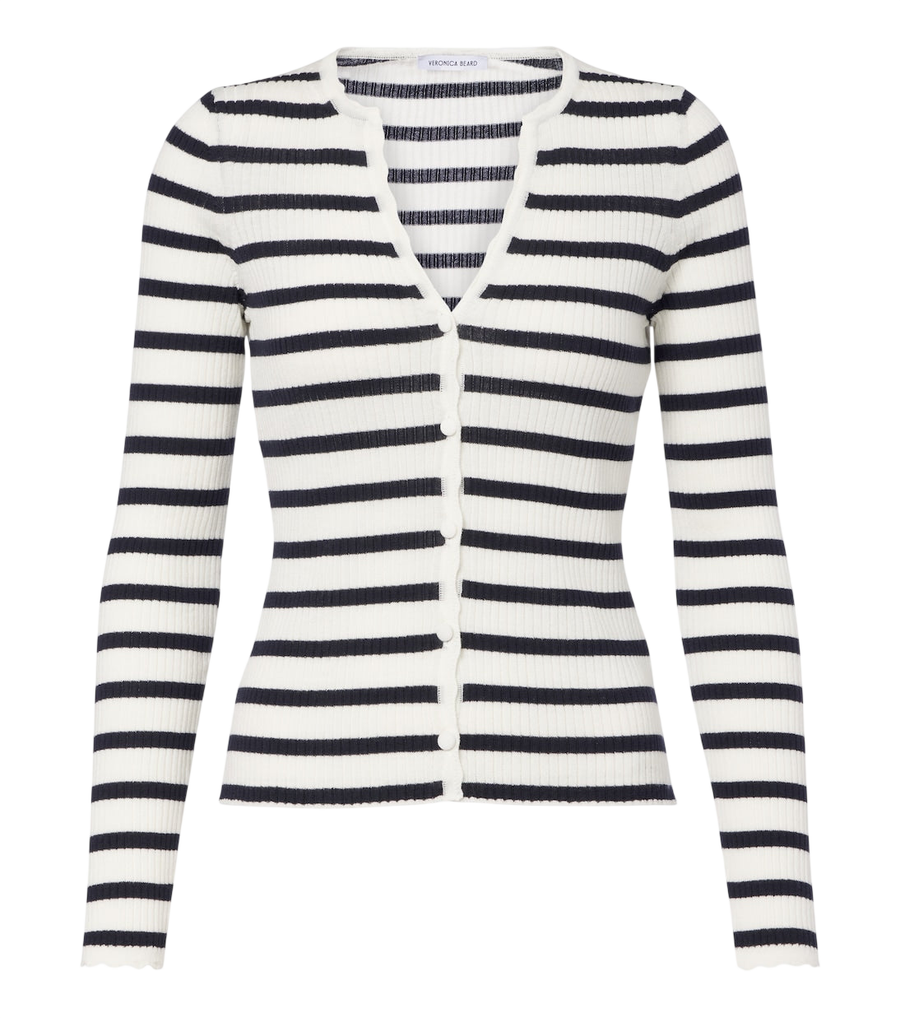 Veronica Beard Anwin striped wool cardigan