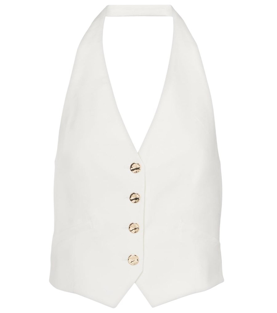 Veronica Beard Arabella linen-blend vest