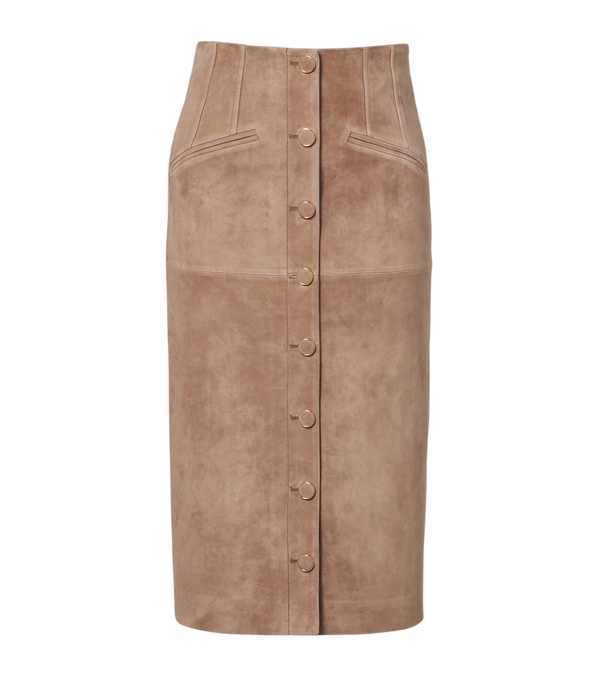 Jupe midi en daim Callisian Veronica Beard